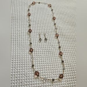 Chic Beaded Necklace and Earring Set